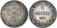 Finland Markka Coin, Alexander II, Helsinki, Silver, KM:3.2 -