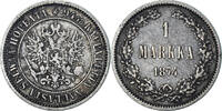 Finland Markka Coin, Alexander II, Helsinki, Silver, KM:3.2 -