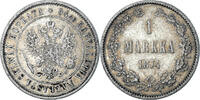 Finland Markka Coin, Alexander II, Helsinki, Silver, KM:3.2 -