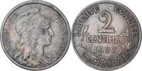 France 2 Centimes Coin, Dupuis, Paris, Bronze, KM:841 -