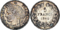 France 5 Francs Coin, Cérès, Paris, Silver, KM:818.1 -