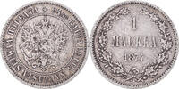 Finland Markka Coin, Alexander II, Helsinki, Silver, KM:3.2 -