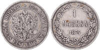 Finland Markka Coin, Alexander II, Helsinki, Silver, KM:3.2 -