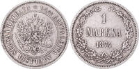 Finland Markka Coin, Alexander II, Helsinki, Silver, KM:3.2 -