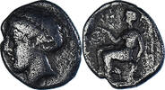 Triobol Coin, Bruttium, Terina, Silver, HN -