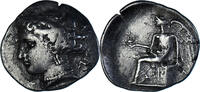 Drachm Coin, Bruttium, Terina, Silver, HN Italy:2642 -
