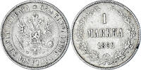 Finland Markka Coin, Alexander III, Helsinki, Silver, KM:3.2 -