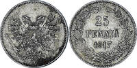 Finland 25 Penniä Coin, Helsinki, Silver, KM:19 -