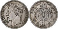 France 5 Francs Napoleon III, Paris, Silver, KM:799.1 -