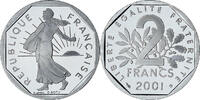 France 2 Francs Semeuse, Paris, Série BE, Nickel, KM:942.2 -