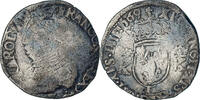 France Teston au deux K couronnés Charles IX, Bayonne, 4th type -