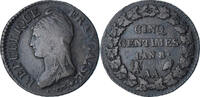 France 5 Centimes Dupré, Metz, Copper, Gadoury:126a -