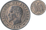 France 1 Centime Napoleon III, Paris, Bronze, KM:775.1 -