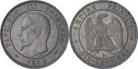 France 10 Centimes Napoleon III, Paris, Bronze, KM:771.1 -