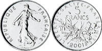 France 5 Francs Semeuse, Paris, Série FDC.BU, Cupronickel -