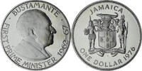 Jamaica Dollar Bustamante, Franklin Mint, Proof, Cupronickel -