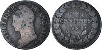 France 5 Centimes Dupré, Metz, Copper, Gadoury:126a -