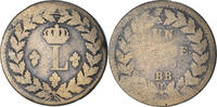 France Decime Louis XVIII, Strasbourg, Bronze, Gadoury:196d -