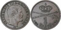 Denmark 1 Rigsbankskilling Frederik VII, Copenhagen, Copper -