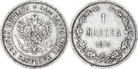 Finland Markka Coin, Alexander II, Helsinki, Silver, KM:3.2 -