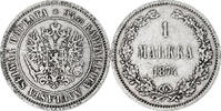 Finland Markka Coin, Alexander II, Helsinki, Silver, KM:3.2 -