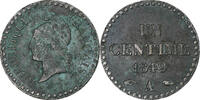 France 1 Centime Dupré, Paris, Bronze, Gadoury:84 -