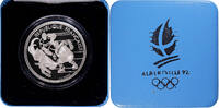 France 100 Francs Coin, Hockey players, BE, Silver, KM:993 -