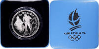 France 100 Francs Coin, Cross-country skier, BE, Silver -