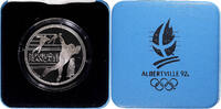 France 100 Francs Coin, Monnaie de Paris, JO Alberville Patineurs de -