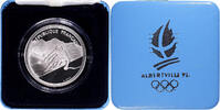 France 100 Francs Coin, Monnaie de Paris, JO Alberville 1989 Skieur -