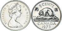 Canada 5 Cents Coin, Elizabeth II, Royal Canadian Mint, Ottawa -