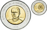 Dominican Republic 10 Pesos Coin, Bi-Metallic, KM:106 -