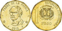 Dominican Republic Peso Coin, laiton, KM:80.1 -