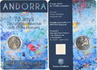 Andorra 2 Euro 70 ans de la déclaration universelle des droits de l'homme -