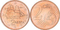 Greece 2 Euro Cent Athens, Copper Plated Steel, KM:182 -