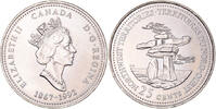 Canada 25 Cents Coin, Elizabeth II, Northwest Territories, Royal -