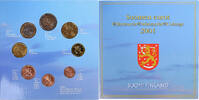 Finland 1 Cent to 2 Euro euro set, Mint of Finland, BU -