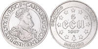 Belgium 5 Ecu Coin, Silver, KM:166 -