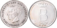 Belgium 250 Francs, 250 Frank Coin, Brussels, Silver, KM:157.2 -