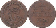 German States 1/2 Stüber Coin, JULICH-BERG, Karl Theodor -