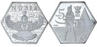 Egypt 5 Pounds Coin, soldat, Nubie 5 livres 2021 pyramide UNC épreuve -