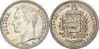 Venezuela 2 Bolivares Coin, Silver, KM:A37 -