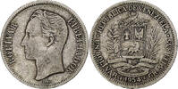 Venezuela Bolivar Coin, Philadelphia, Silver, KM:37 -