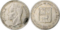Venezuela 25 Centimos Coin, Silver, KM:35a -