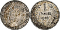 Belgium Franc Coin, Leopold II, VF(20-25), Silver, KM:57.1 -
