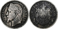 France Franc Coin, Napoleon III, Paris, Silver, KM:806.1, Le -
