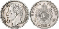 France Franc Coin, Napoleon III, Paris, Silver, KM:806.1 -