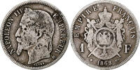 France Franc Coin, Napoleon III, Strasbourg, Large BB, Silver -