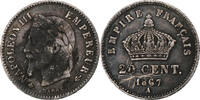 France 20 Centimes Napoleon III, Paris, Silver, KM:808.1 -