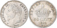 France 50 Centimes Napoleon III, Strasbourg, Silver -